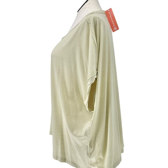 Palo Alto Back Seam Top Womens 3X Sage Green By 78 & Sunny SS Loose Fit - Picture 10 of 10